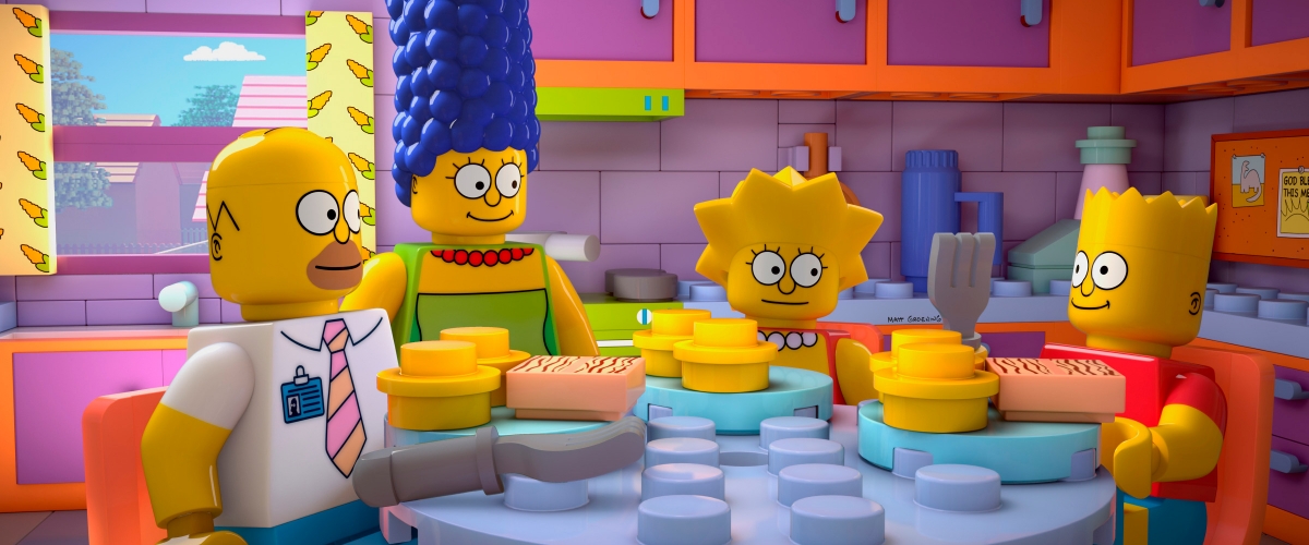 Estilo de animación Lego para Homer y su familia