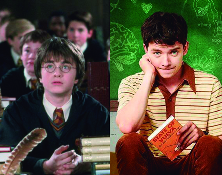 Harry Potter y Sex Education como clases divertidas y alegres