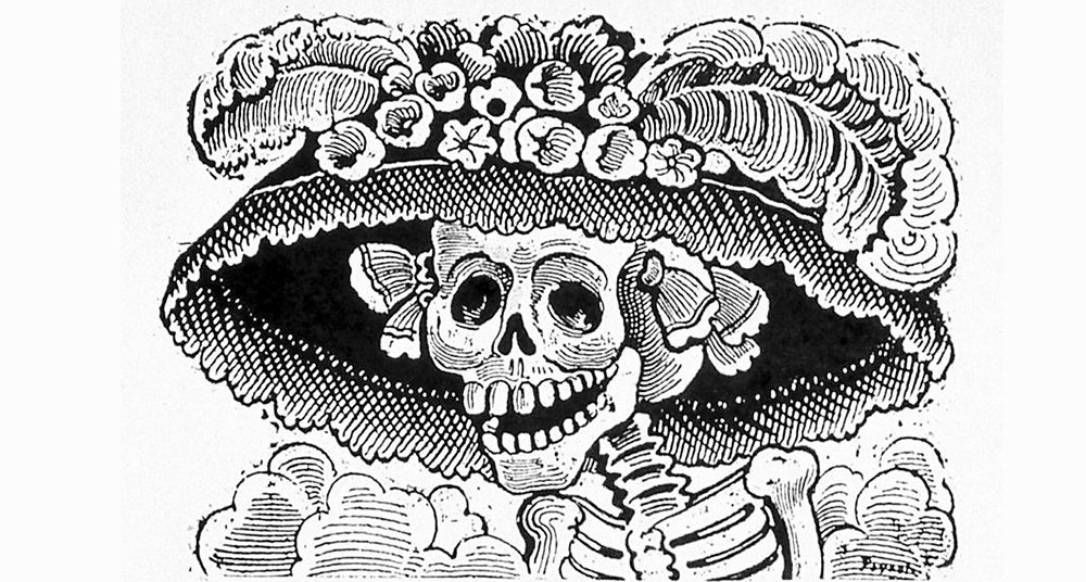 La Calavera Garbancera, obra original de la Catrina