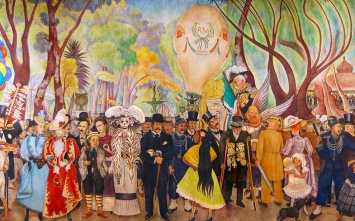 Parte de 'Sueño de una tarde dominical en la Alameda Central', de Diego Rivera